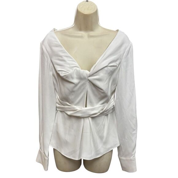 Altuzarra “PRASINI' Twist Detail TOP in White NWT Size 36/XS - Picture 6 of 10